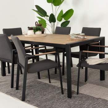 Isola Outdoor Dining Table - W170, Black
