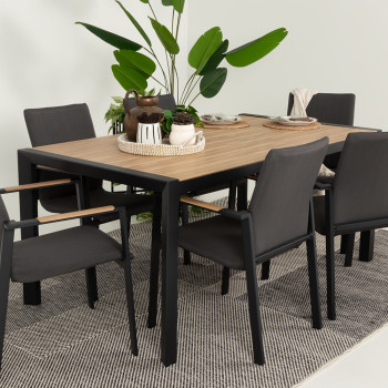 Isola Outdoor Dining Table - W170, Black