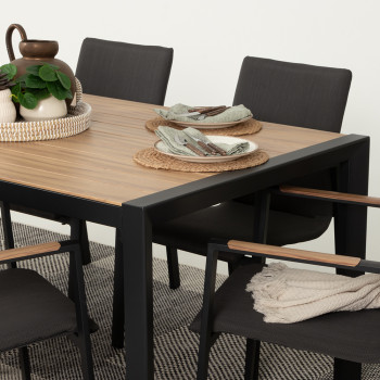 Isola Outdoor Dining Table - W170, Black