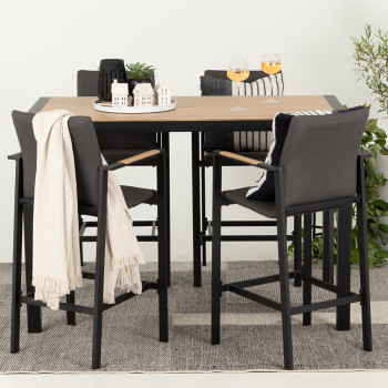 Isola Outdoor Bar Table - W150, Black