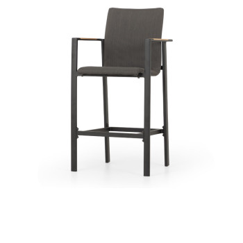 Isola Outdoor Bar Chair, Black