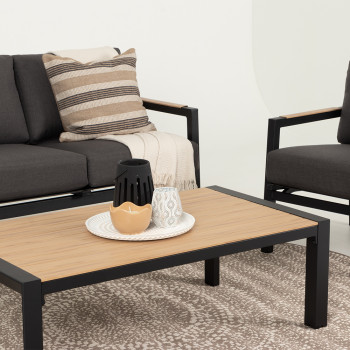 Isola Outdoor Coffee Table - W120, Black
