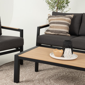 Isola Outdoor Coffee Table - W120, Black