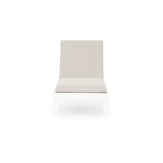Venus Outdoor Sunlounger With Cushion, White