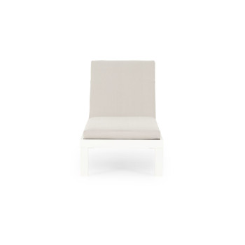 Venus Outdoor Sunlounger With Cushion, White