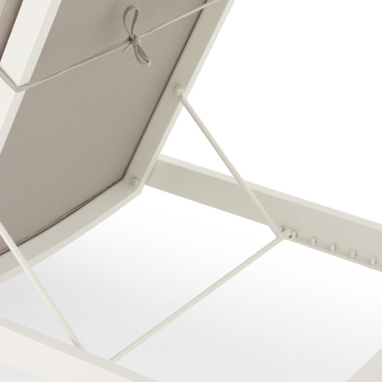 Venus Outdoor Sunlounger With Cushion, White