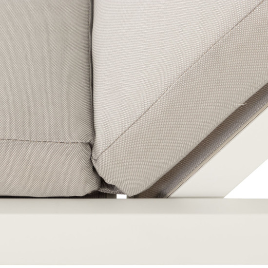 Venus Outdoor Sunlounger With Cushion, White