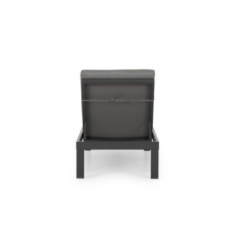 Venus Outdoor Sunlounger With Cushion, Gunmetal