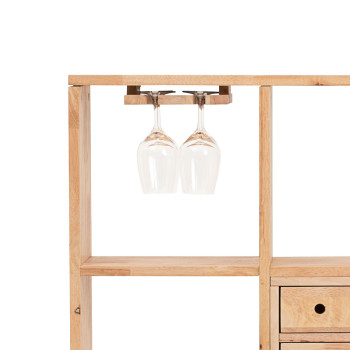 Woodwall Wine Glass Hanger - Set of 2, Light