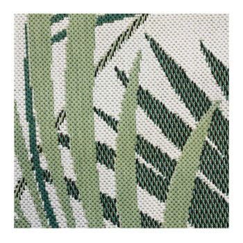 Limon Canopy Round Outdoor Rug - 160 cm, Cream/Green