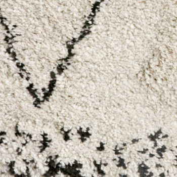 Limon Nomad Gaza Rug - 160 x 230 cm, Cream/Dark Grey