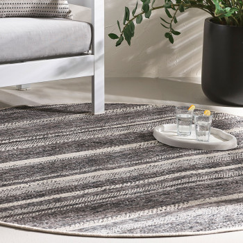 Ollo St Ives Outdoor Rug - 195 x 195 cm, Black