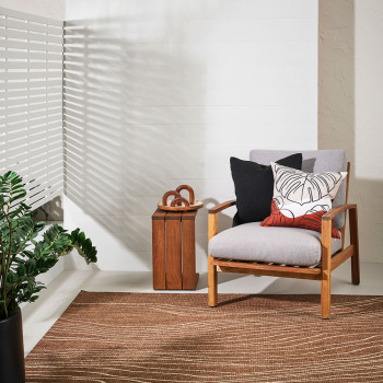 Ollo Rivers Outdoor Rug - 200 x 290 cm, Teak