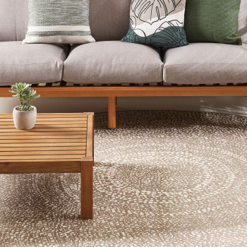 Ollo Cove Round Outdoor Rug - 240 cm, Ecru