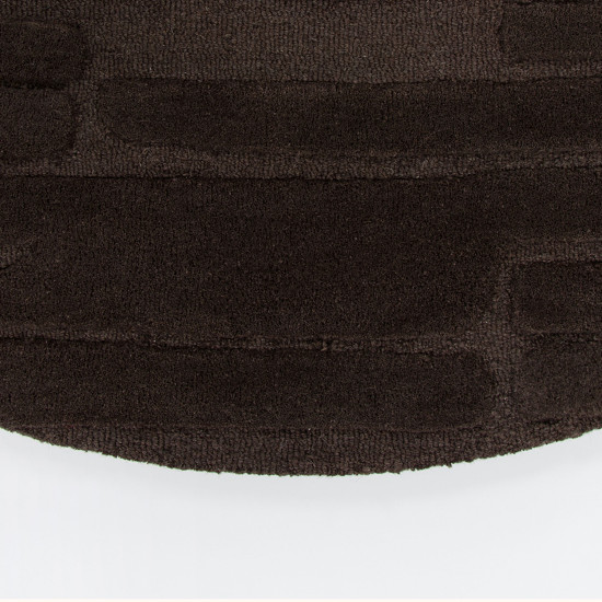 Ollo Venice Round Rug 200 cm, Chocolate