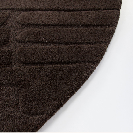 Ollo Venice Round Rug 200 cm, Chocolate