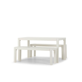 Antoni Outdoor Dining Table - W140, White