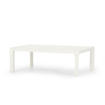 Delfi Outdoor Coffee Table, White