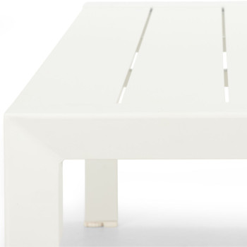 Delfi Outdoor Coffee Table, White