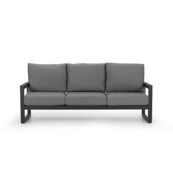 Delfi Outdoor 3 Seater, Gunmetal