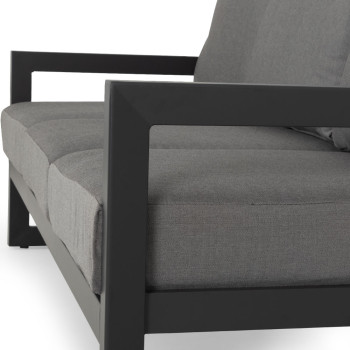 Delfi Outdoor 3 Seater, Gunmetal