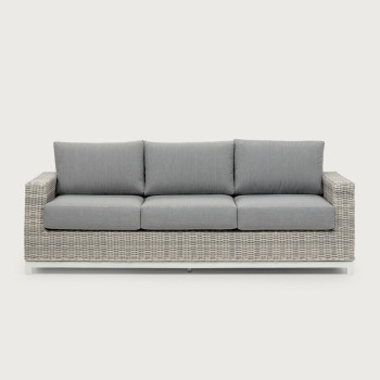Capri Outdoor 3 Seater, Grey/White