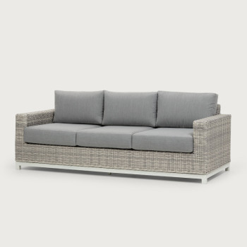 Capri Outdoor 3 Seater, Grey/White