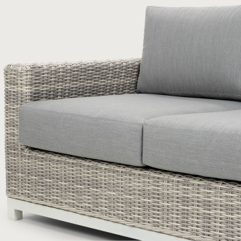 Capri Outdoor 3 Seater, Grey/White