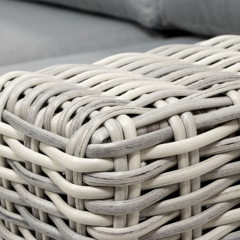 Capri Outdoor 3 Seater, Grey/White