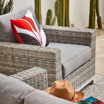 Capri Outdoor One Seater, Grey/White