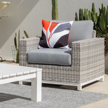 Capri Outdoor One Seater, Grey/White