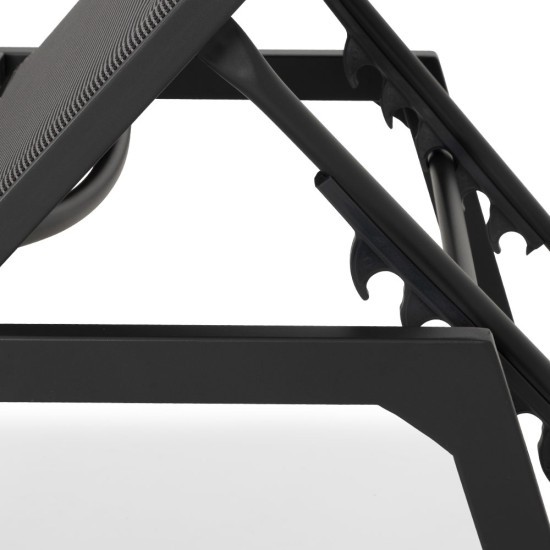 Antoni Outdoor Sun Lounger, Gunmetal
