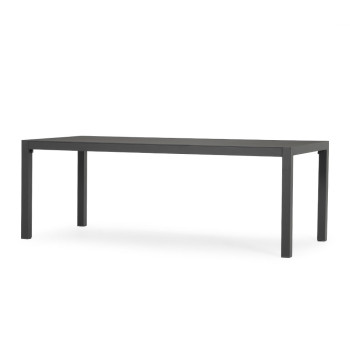 Antoni Outdoor Dining Table - W210, Gunmetal