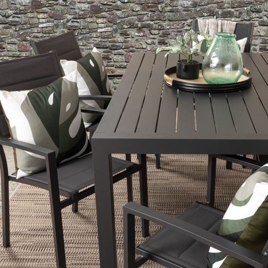 Antoni Outdoor Dining Chair, Gunmetal