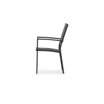 Antoni Outdoor Dining Chair, Gunmetal