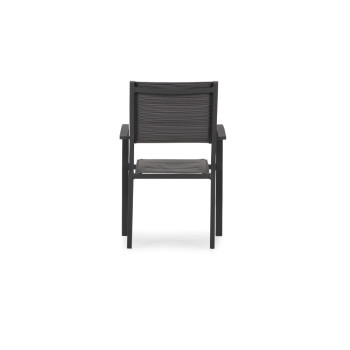 Antoni Outdoor Dining Chair, Gunmetal