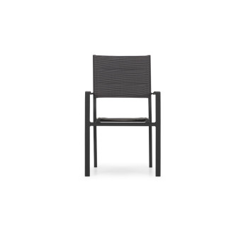 Antoni Outdoor Dining Chair, Gunmetal