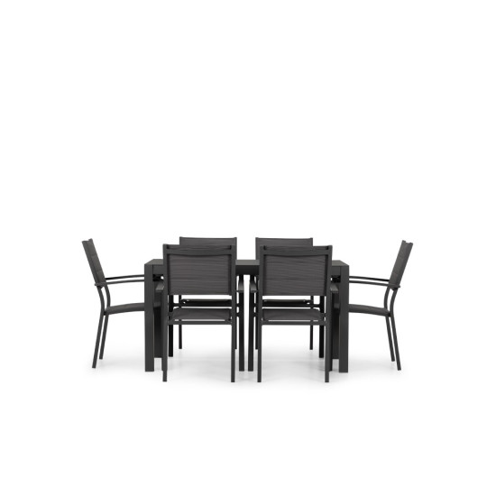 Antoni Outdoor Dining Chair, Gunmetal