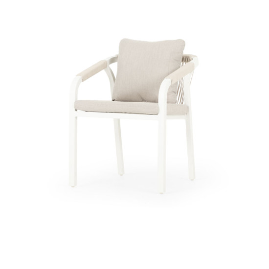 Pacific Outdoor Dining Chair, White