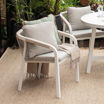 Pacific Outdoor Dining Chair, White