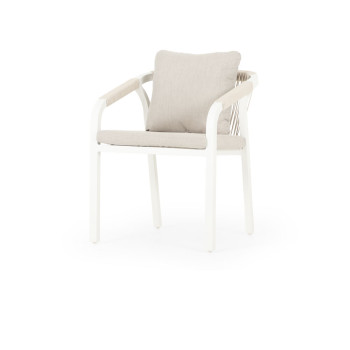 Pacific Outdoor Dining Chair, White