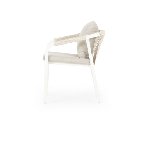 Pacific Outdoor Dining Chair, White