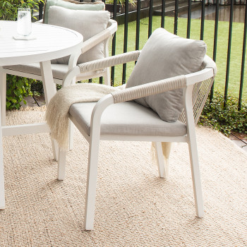 Pacific Outdoor Dining Chair, White