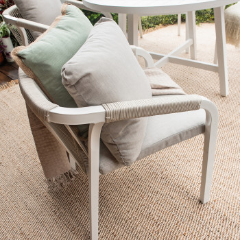 Pacific Outdoor Dining Chair, White