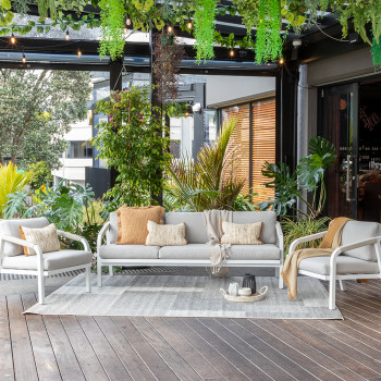 Pacific 3 Piece Outdoor Lounge Set, White