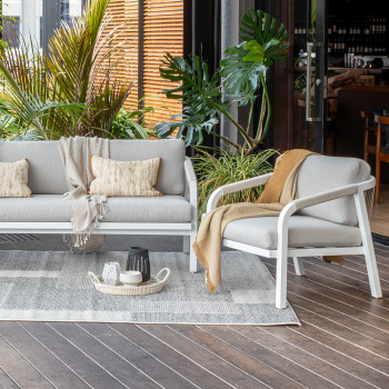 Pacific 3 Piece Outdoor Lounge Set, White