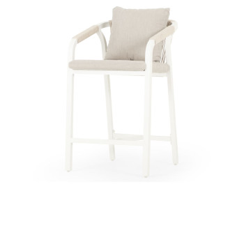 Pacific Outdoor Bar Chair, White