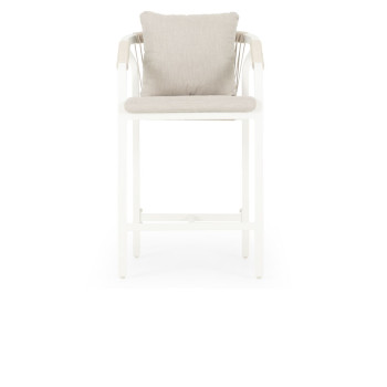 Pacific Outdoor Bar Chair, White