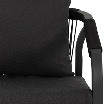 Pacific Outdoor Dining Chair, Black