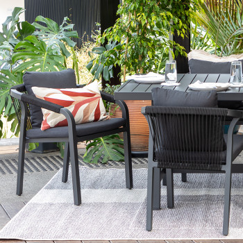 Pacific Outdoor Dining Chair, Black